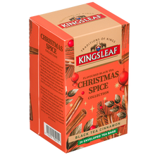 Opakowanie herbaty Kingsleaf Christmas Spice Cinnamon, czarna herbata z cynamonem w 20 kopertach