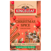 Herbata czarna Kingsleaf Christmas Spice Cinnamon w kopertach, świąteczne opakowanie 20 saszetek