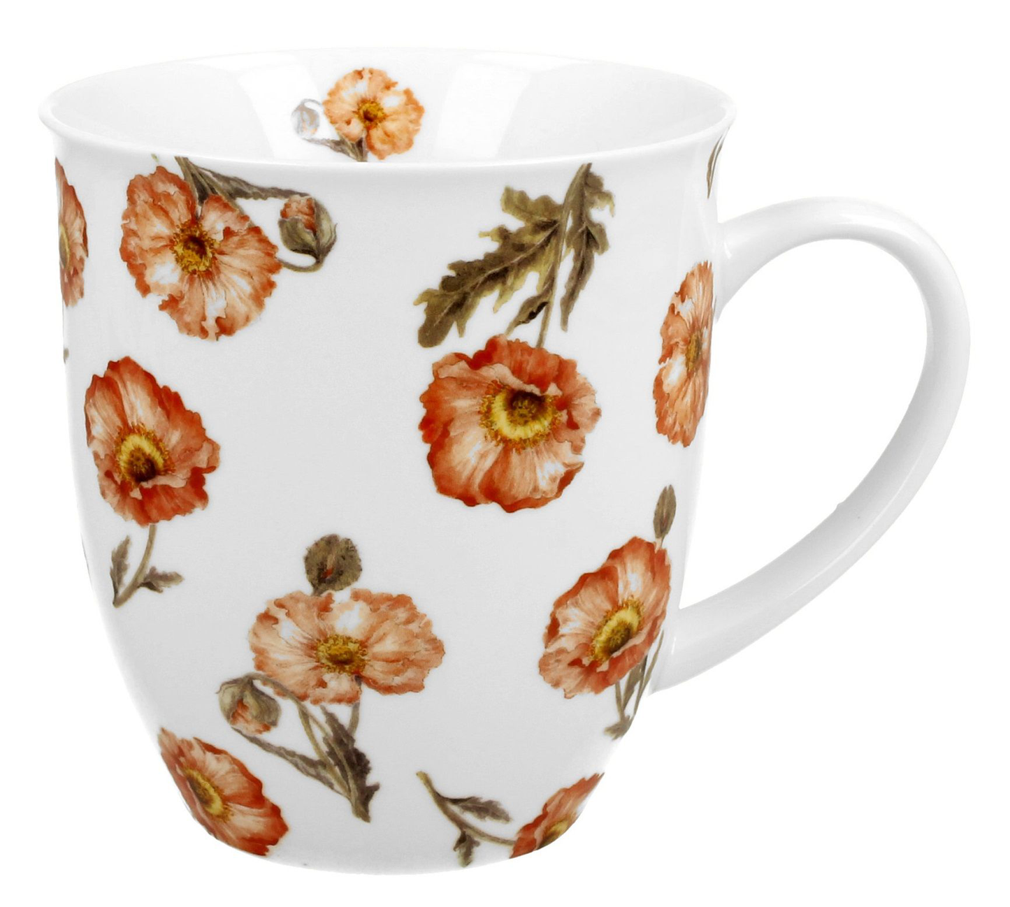 Kubek porcelanowy Wild Poppies 400 ml z kwiatowym wzorem czerwonych maków.