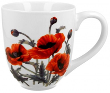 Porcelanowy kubek XXL Classic Poppies 1000 ml z motywem czerwonych maków.