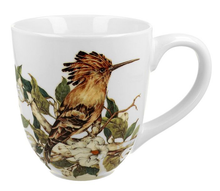 Porcelanowy kubek XXL Dudki 1000 ml z realistycznym motywem ptaka na białym tle.