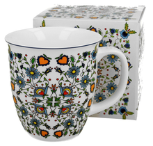 Duży kubek porcelanowy Kaszubski 650 ml z pudełkiem ozdobnym.