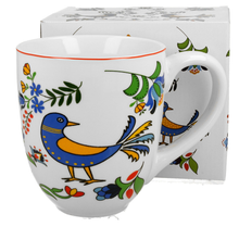 Kubek porcelanowy XXL Ptaszek Kaszubski 1000 ml – kubek w zestawie z ozdobnym pudełkiem w dopasowanym motywie.