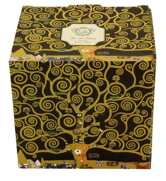 Ozdobne pudełko do kubka porcelanowego baryłka z motywem Gustav Klimt Tree of Life
