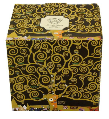 Ozdobne pudełko do kubka porcelanowego baryłka z motywem Gustav Klimt Tree of Life