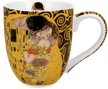 Kubek porcelanowy XXL zdobiony obrazem „Pocałunek” Klimta.