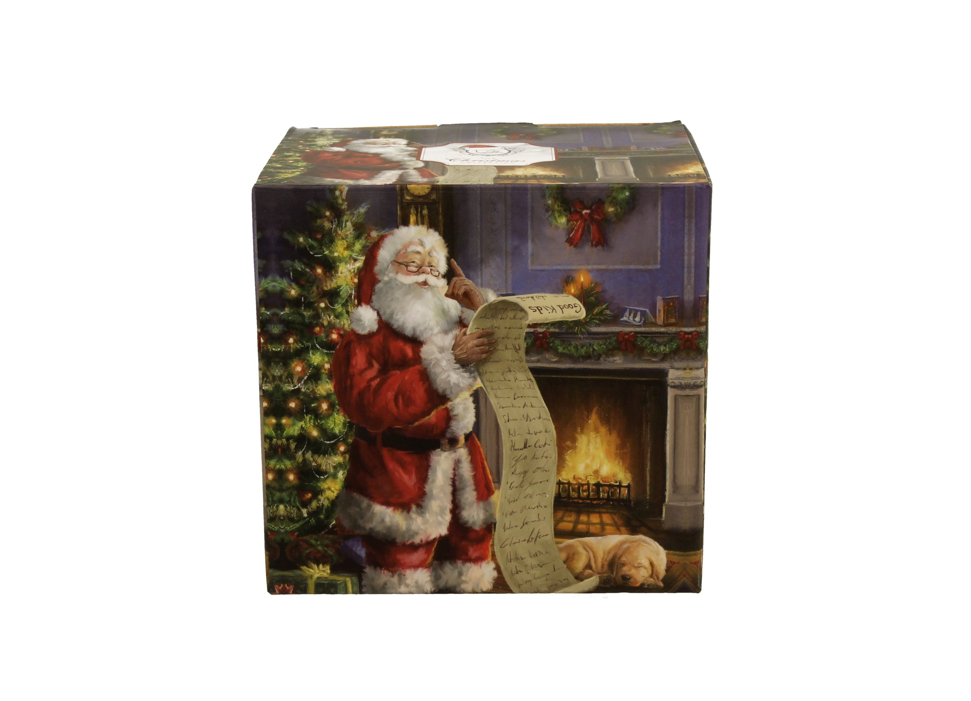 Kubek porcelanowy baryłka Santa Letter w ozdobnym pudełku świątecznym.