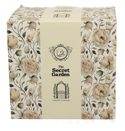 Ozdobne pudełko prezentowe w kwiatowy motyw English Roses White