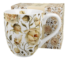 Porcelanowy kubek XXL English Roses White wraz z dopasowanym pudełkiem ozdobnym, idealny na prezent.