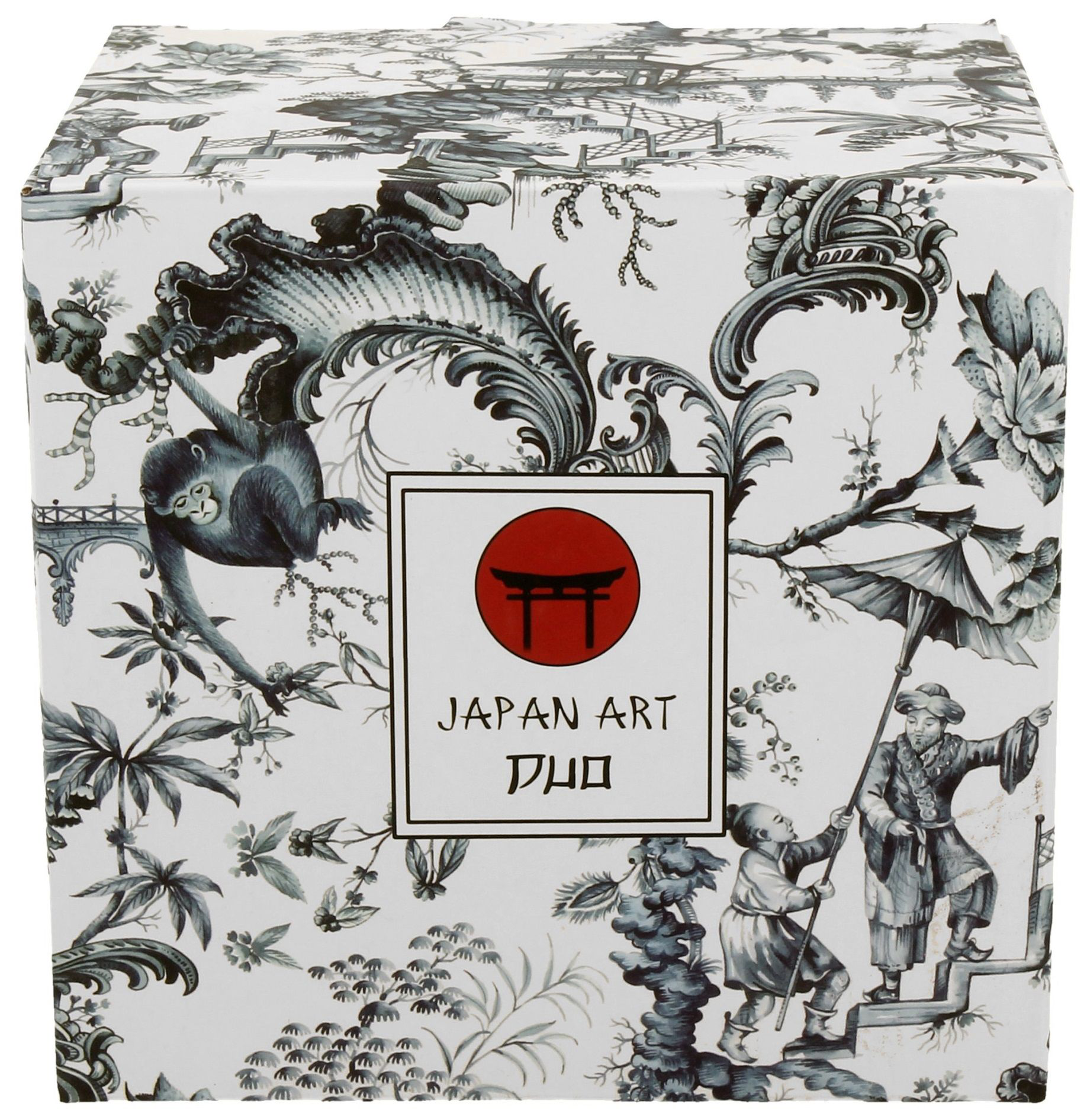 Pudełko porcelanowego kubka Orient Blue z motywem orientalnym.