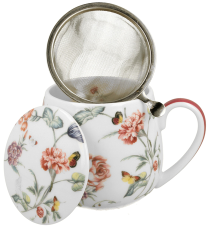 Sitko metalowe do kubka porcelanowego baryłka Milagros z pokrywką.