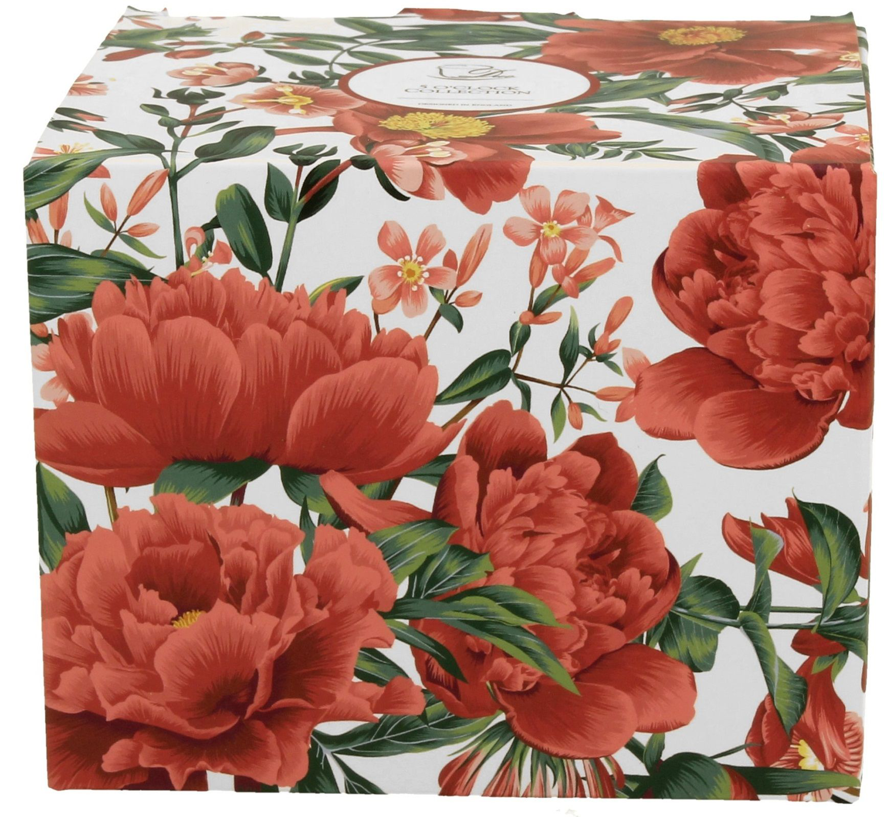 Ozdobne pudełko w kwiaty do kubka porcelanowego baryłka Felicity.