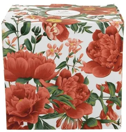 Ozdobne pudełko prezentowe z czerwonym motywem kwiatowym Felicity