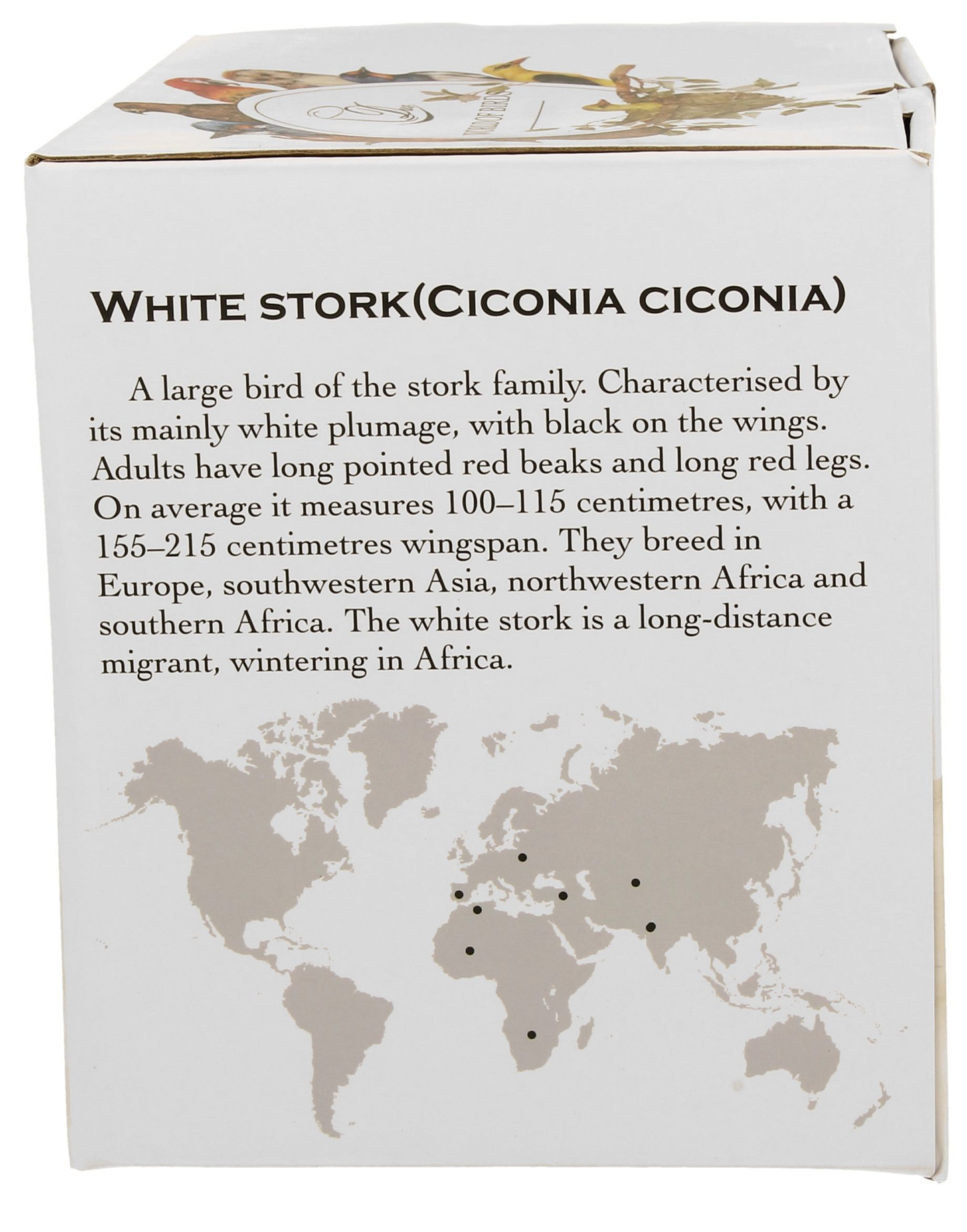 Kubek porcelanowy XXL Bociany 1000 ml w ozdobnym pudełku z kolekcji World of Birds z opisem