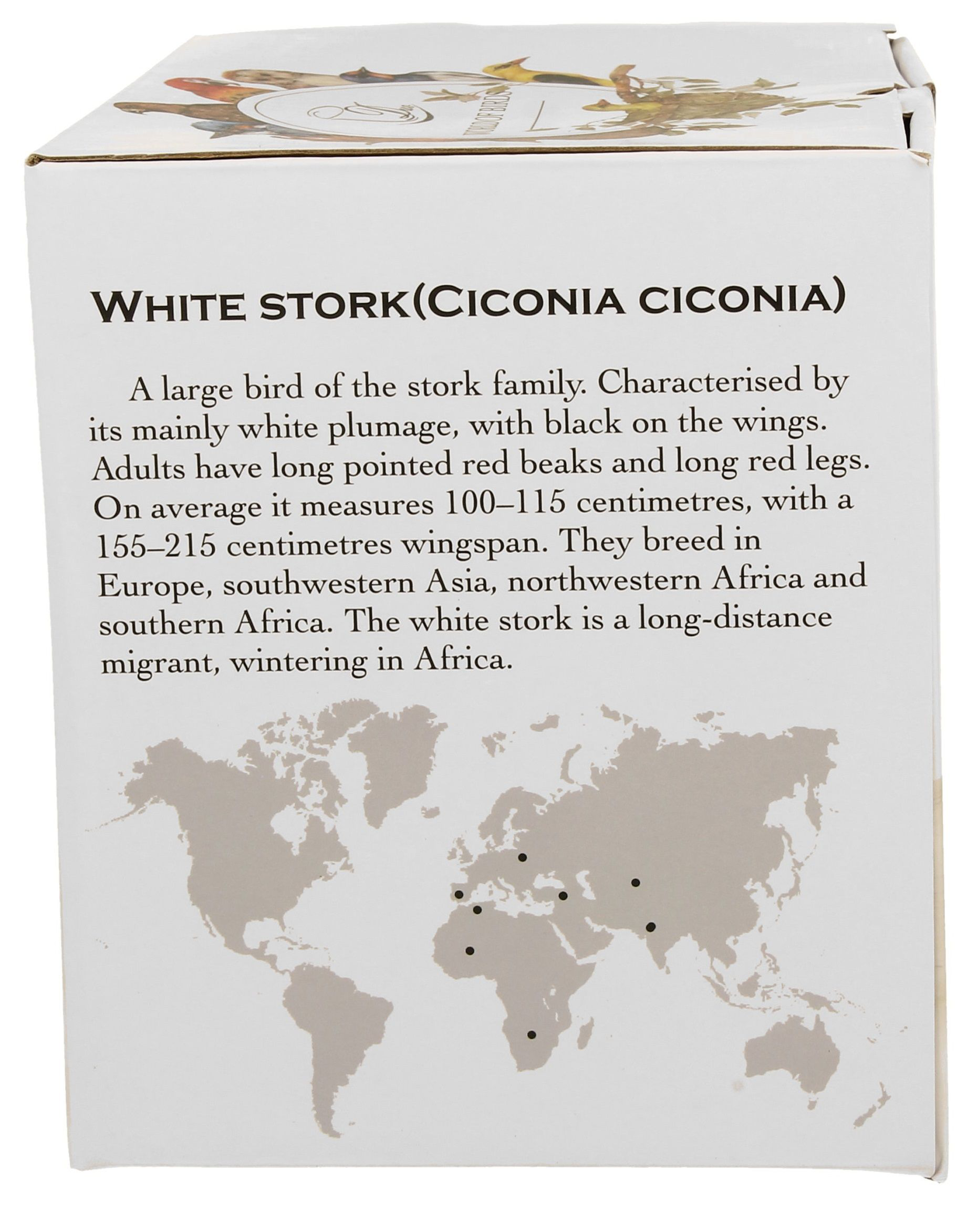 Kubek porcelanowy XXL Bociany 1000 ml w ozdobnym pudełku z kolekcji World of Birds z opisem