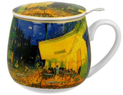 Kubek porcelanowy baryłka Terrace At Night 430 ml inspirowany malarstwem van Gogha.