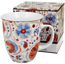 Zestaw kubek porcelanowy Naresh Red 650 ml z pudełkiem prezentowym – stylowy pomysł na prezent.