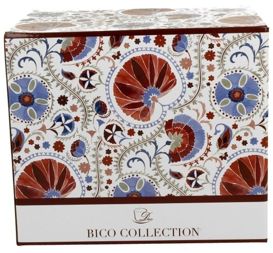 Ozdobne pudełko z czerwono-niebieskim ornamentem kolekcji Naresh.