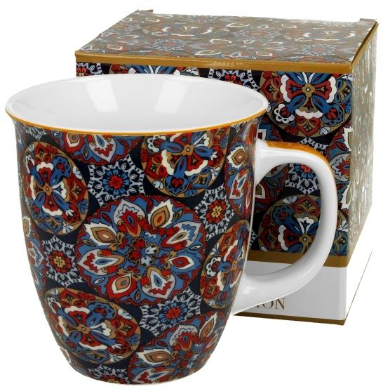 Zestaw kubek porcelanowy Ranak Blue 650 ml z pudełkiem prezentowym.