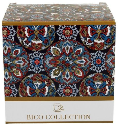 Ozdobne pudełko do kubka porcelanowego Ranak Blue 650 ml z orientalnym wzorem.