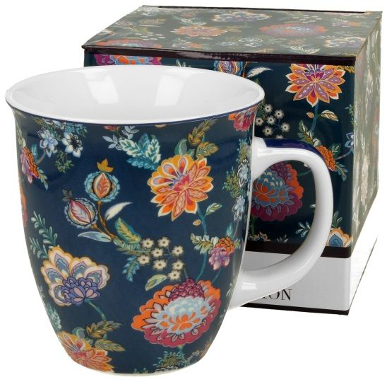 Zestaw kubek porcelanowy Sahat Blue 650 ml z pudełkiem prezentowym – elegancki design.