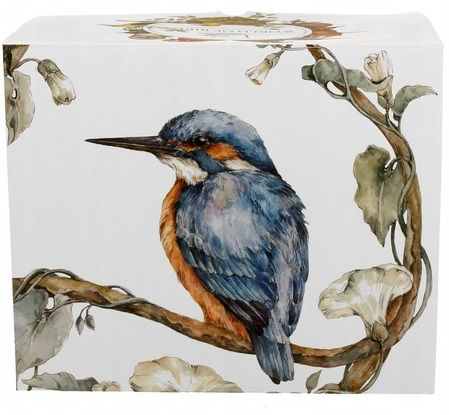 Pudełko z zimorodkiem siedzącym na gałęzi, wchodzące w skład kolekcji World of Birds.