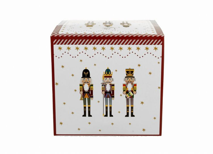 Opakowanie porcelanowego zestawu Christmas Nutcracker z trzema dziadkami do orzechów