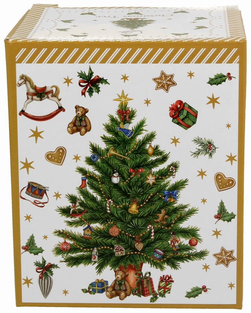 Pudełko prezentowe z motywem choinki do kubka Christmas Tree 360 ml, idealne na prezent.