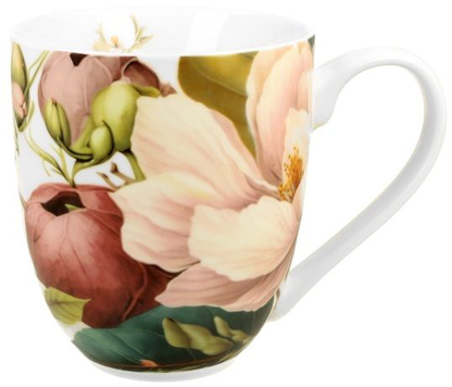 Komplet – kubek porcelanowy XXL Magnolie 1000 ml z ozdobnym pudełkiem prezentowym.