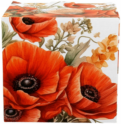 Kubek porcelanowy Maki w ozdobnym pudełku kwiatowym