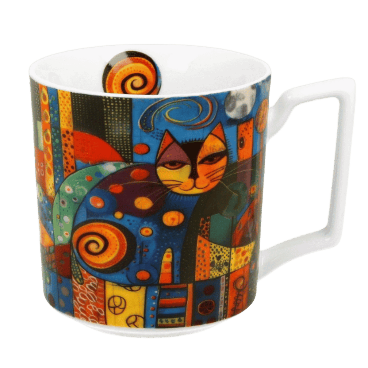 Porcelanowy kubek Modern Cat 450 ml Duo Gift z kocią dekoracją