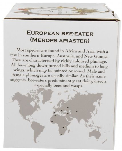 Ozdobne pudełko z kolekcji World of Birds z opisem Sikorek