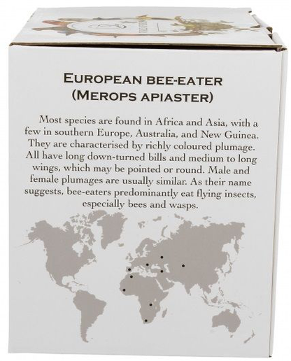 Ozdobne pudełko z kolekcji World of Birds z opisem Sikorek