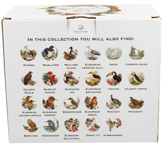 Kubek porcelanowy Sowy Zwyczajne 400 ml w ozdobnym pudełku z serii World of Birds – idealny prezent.