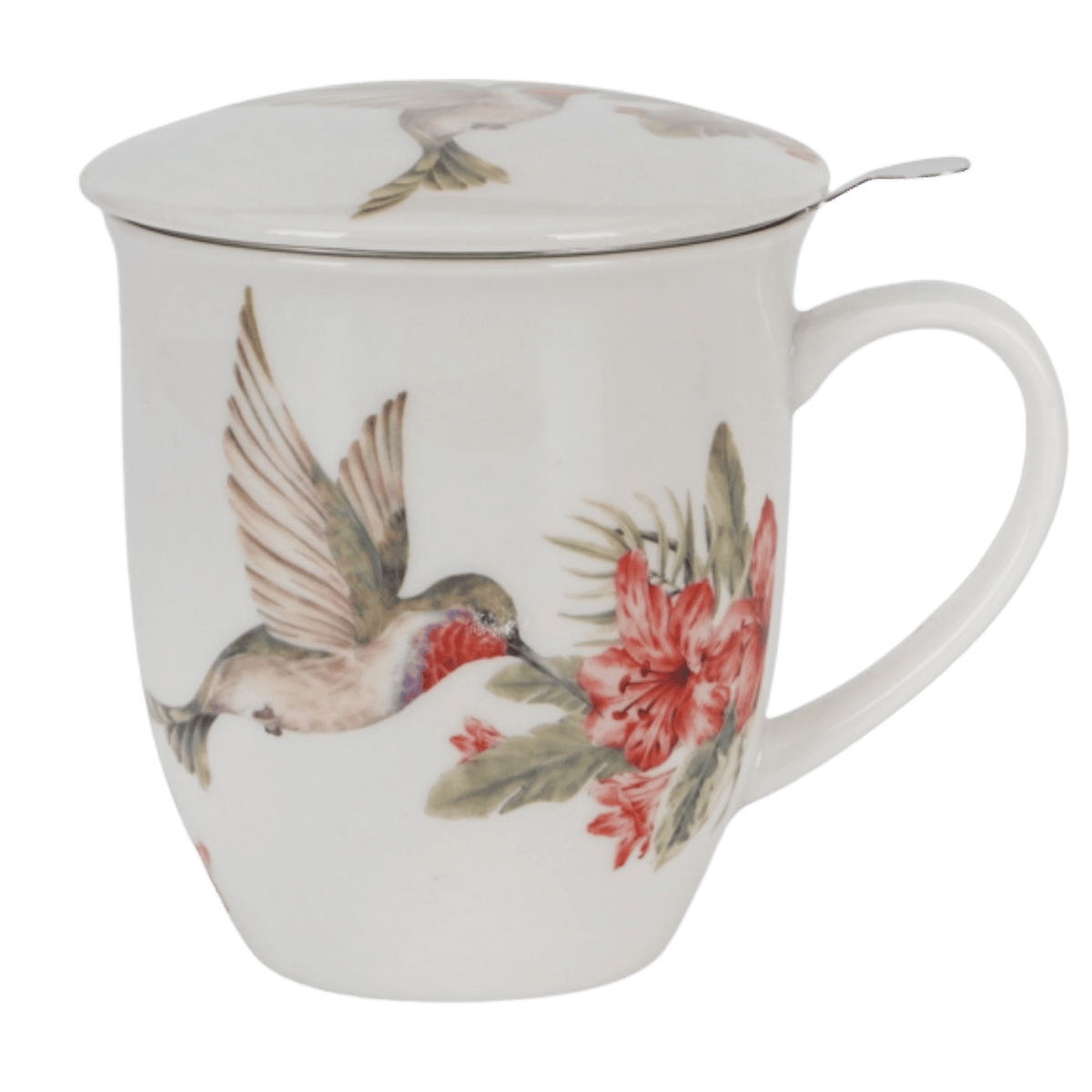 Duo Koliber, kubek porcelanowy z metalowym sitkiem do parzenia herbaty