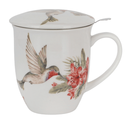 Duo Koliber, kubek porcelanowy z metalowym sitkiem do parzenia herbaty