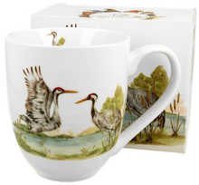 Kubek porcelanowy Żurawie Zwyczajne XXL 1000 ml w zestawie z ozdobnym pudełkiem.