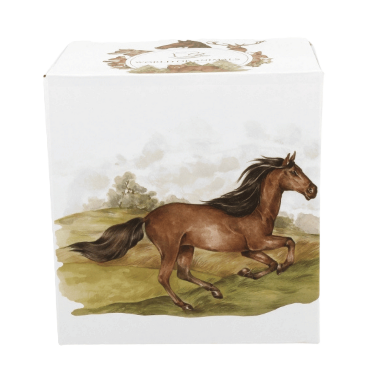 Kubek z zaparzaczem Koń Gniady 400 ml marki Duo Gift, porcelanowy model z dekoracyjnym motywem, ujęcie numer 5