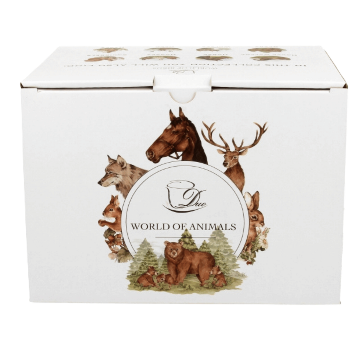 Kubek z zaparzaczem Portret Konia 400 ml marki Duo Gift, porcelanowy model z dekoracyjnym motywem, ujęcie numer 7
