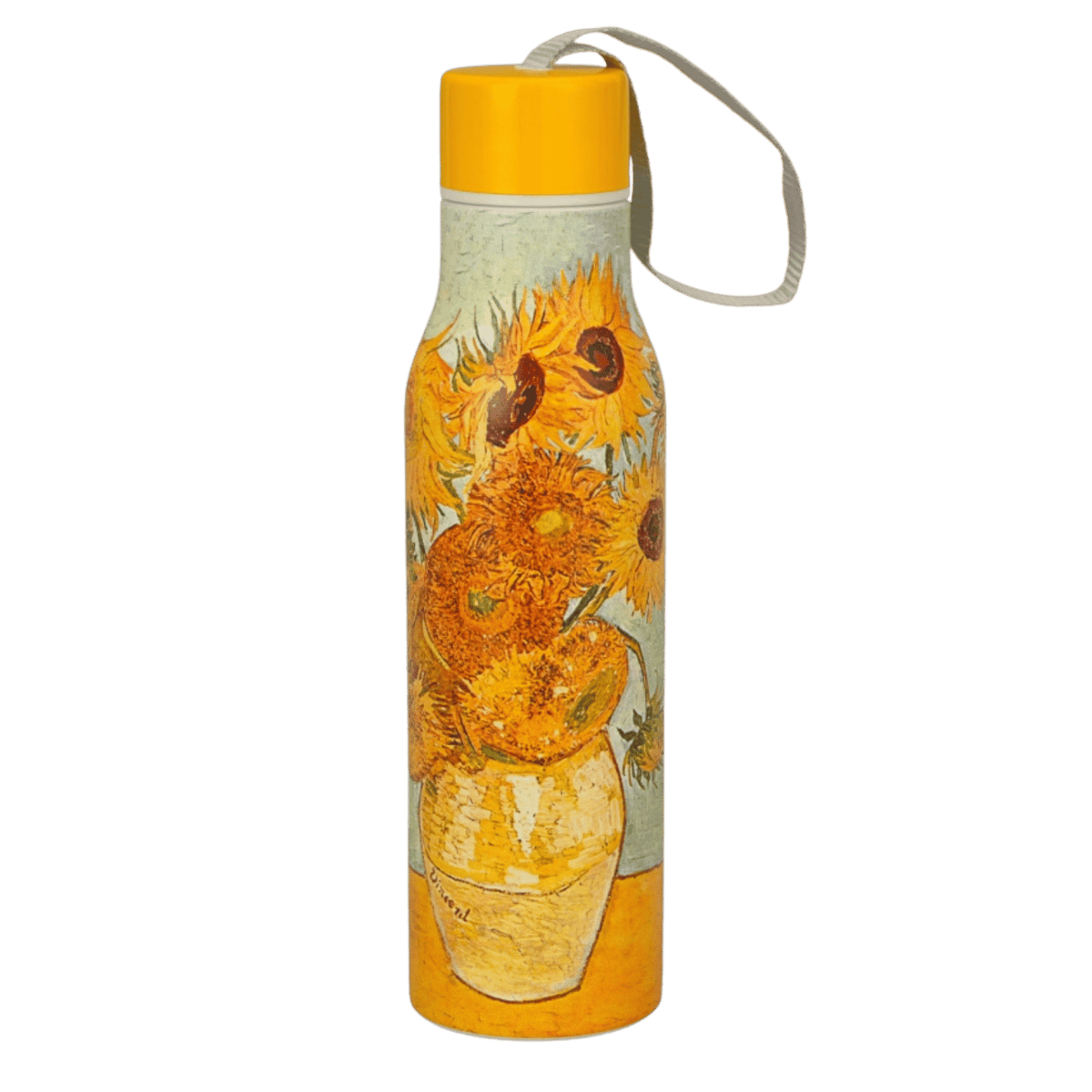 Stalowa butelka termiczna Duo Sunflowers 500 ml z malarskim motywem