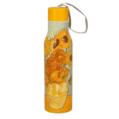 Stalowa butelka termiczna Duo Sunflowers 500 ml z malarskim motywem