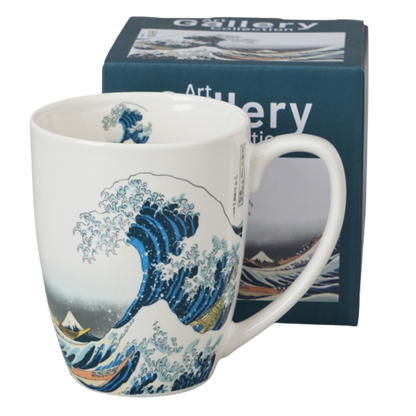 Kubek porcelanowy The Great Wave by Hokusai 360 ml z motywem japońskiej fali