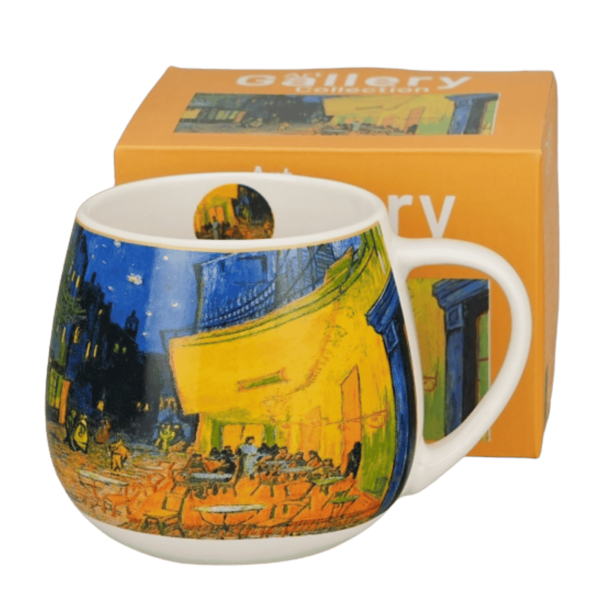 Kubek baryłka Terrace At Night by Van Gogh 430 ml marki Duo Gift, porcelanowy model z dekoracyjnym motywem, pierwsze ujęcie