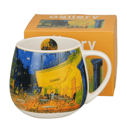 Kubek baryłka Terrace At Night by Van Gogh 430 ml marki Duo Gift, porcelanowy model z dekoracyjnym motywem, pierwsze ujęcie