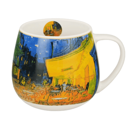 Kubek baryłka Terrace At Night by Van Gogh 430 ml marki Duo Gift, porcelanowy model z dekoracyjnym motywem, kolejne ujęcie