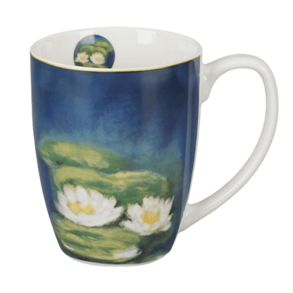 Dekoracja lilii wodnych inspirowana obrazem Claude’a Moneta na kubku New Bone China 360 ml