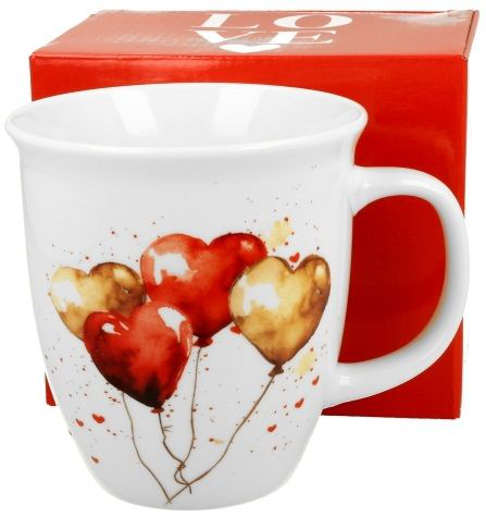 Zestaw kubek porcelanowy Balony 2 650 ml z ozdobnym pudełkiem LOVE.