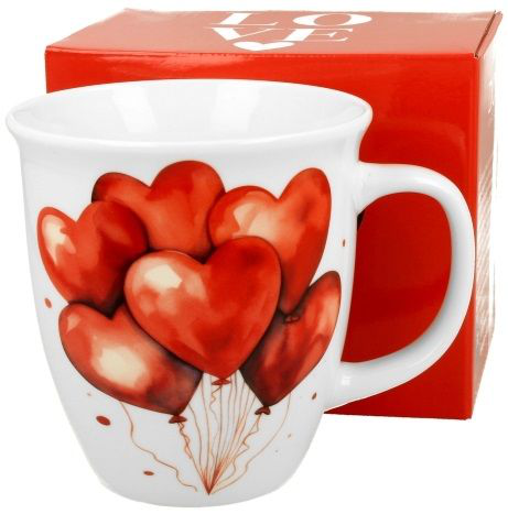 Zestaw kubek porcelanowy Balony 1 650 ml z pudełkiem – wyjątkowy pomysł na prezent dla bliskiej osoby.