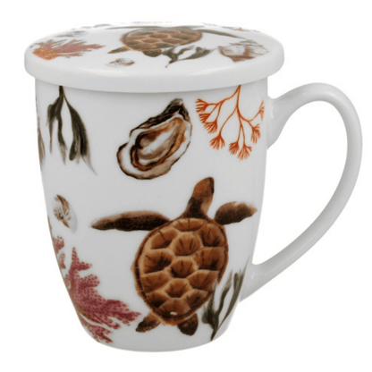 Porcelanowy kubek Duo Żółw 360 ml z ozdobnym wzorem żółwia