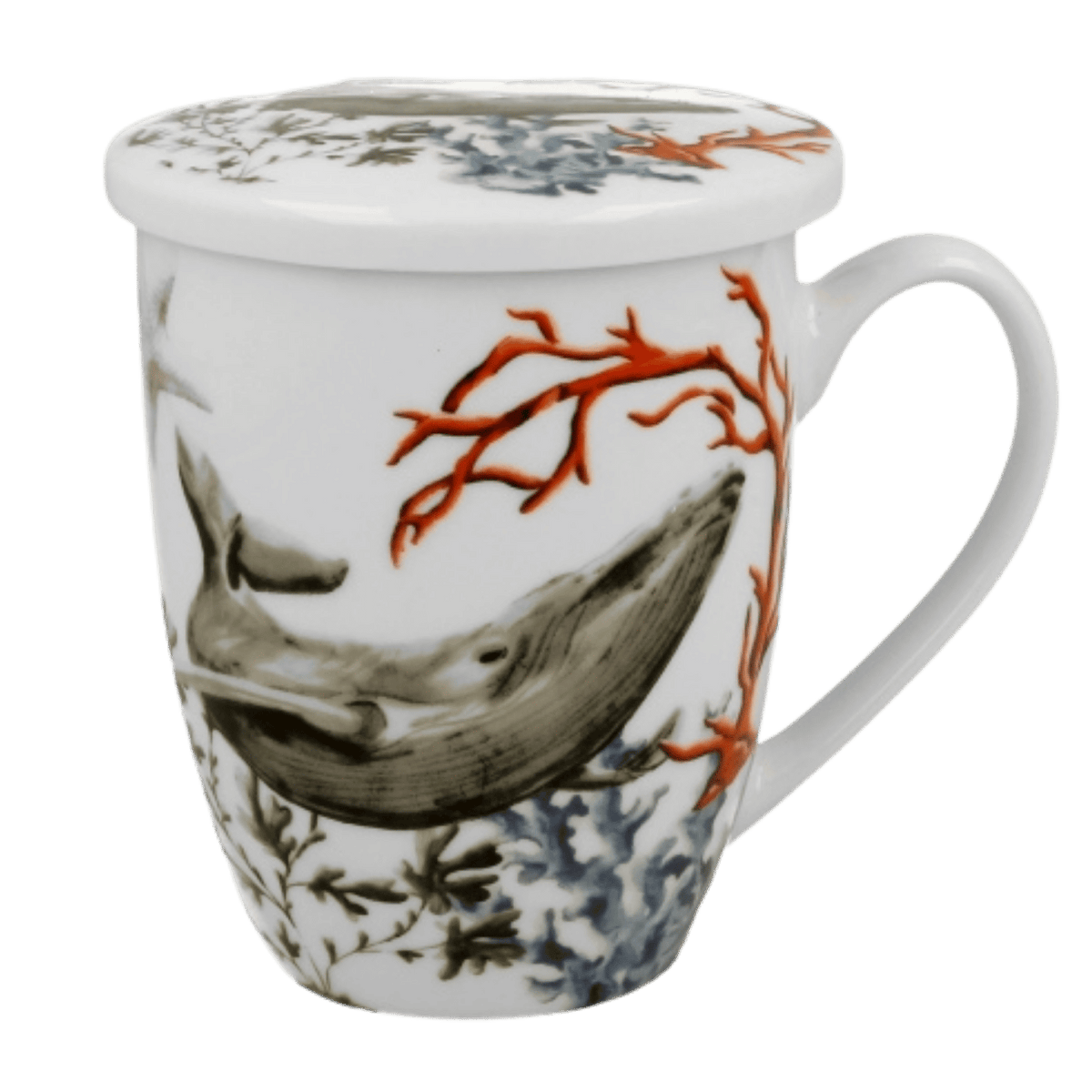 Porcelanowy kubek Duo Wieloryb 360 ml z ozdobną dekoracją